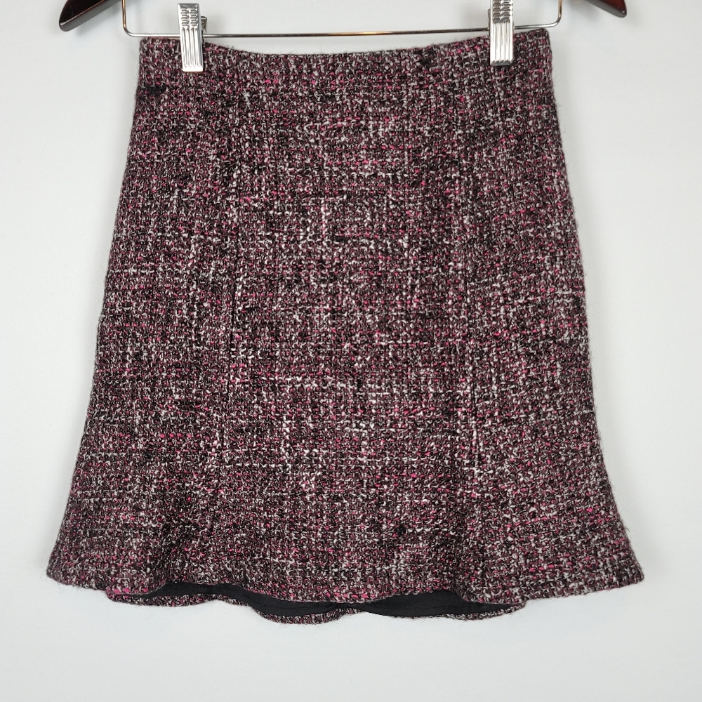 Club Monaco Wool Tweed Trumpet Skirt 00